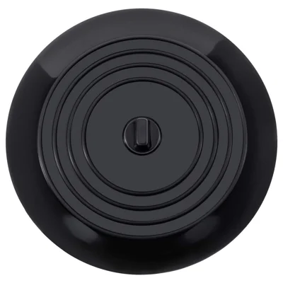 15cm Silicone Drain Cover Kitchen Sink Bathtub Hair Stopper Leak-proof Plug - Black