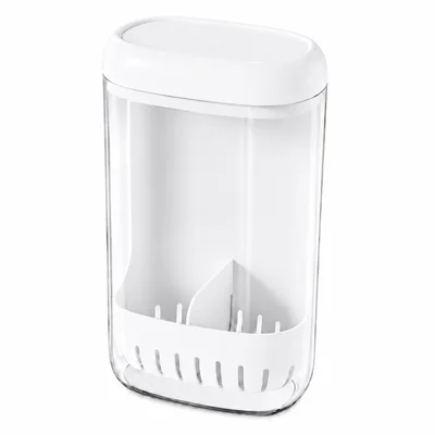 Fresh Herb Keeper Vegetable Storage Box PET + PP Storage Container for Refrigerator Door (BPA-Free, No FDA)
