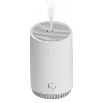 Q3 320ml Mini Draadloze Luchtbevochtiger Draagbare Opladbare Aroma Diffuser Aromatherapie Bevochtiger met Kleurrijke Verlichting voor Slaapkamer Woonkamer Kantoor - Wit