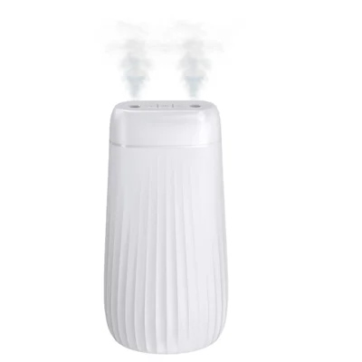 Mist Humidifier Plug-in 1000ml Dual Spouts Cold Spray LED Night Light Silent Home Humidifier Diffuser - White