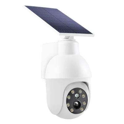 HW1004 Solkamera med falsk säkerhetskamera Design, säkerhetsljus med rörelsesensor, utomhusvattentät IP64 LED-lampa för trädgård och altan