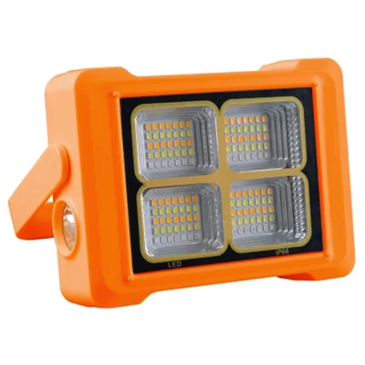 Luz de Acampamento Solar ao Ar Livre Portátil, Luz de Emergência de Trabalho Reparadora - Laranja