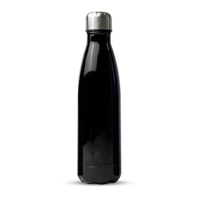 JUNSUNMAY 750ml 304 Stainless Steel Double Layer Insulated Cup Office School Gym Water Bottle (BPA-Free, No FDA Certification) - Black