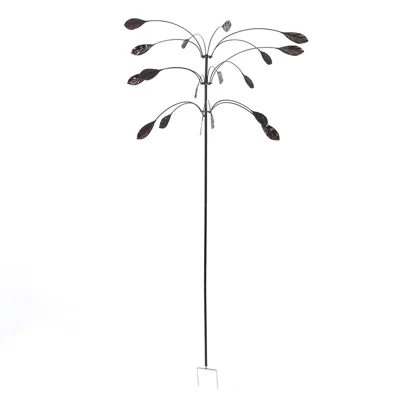 Outdoor Garden Yard Wind Power Spinner Iron Art Decorative Rotating Leaves Windmill
