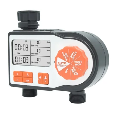 6812 Dual Channel Irrigation Timer Automatic Watering Controller, European Standard