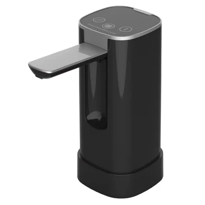 AP127T Automatischer Faltender Elektrischer Wasserpumpe 1200mAh Kabelloser Spender 3-Modus Wasserpumpe für 5-18,9L Flaschen – Schwarz