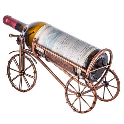 002B034-A55L Iron Wine Holder 5L Wine Rack Bike Shape Tricycle Art Home Decoration