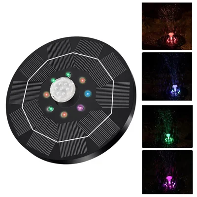 Meierde SF059 Fountain Solaire Extérieur 3W Batterie Power Garden Fountain Creative Landscape Fountain Floating With LED Lights