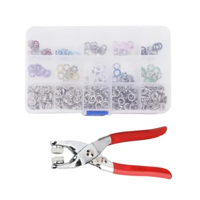 Button Plier Snap Fastener Kit Solid Hollow Metal Snap Fasteners with Press Studs for Clothing Crafts Sewing