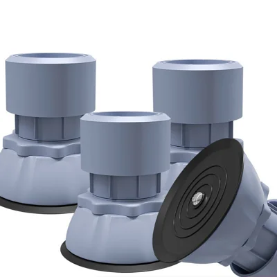 4Pcs Universal Washing Machine Base Stand Adjustable Height Anti Vibration Foot Pads for Dryer Refrigerator - Gray