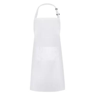 Avental com Pescoço Ajustável Resistente a Manchas Avental de Trabalho Grande para Cozinha Culinária Jardinagem - Branco
