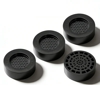 4Pcs Washing Machine Foot Pads Anti-Vibration Anti-Slip Noise Reduction Floor Protection Pad - Black