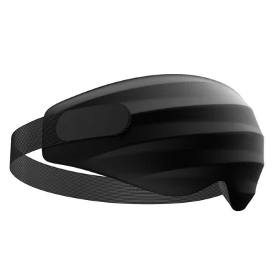 Máscara para dormir 3D negra, tapa ojos con bloqueo total de luz, espuma viscoelástica, correa ajustable con cinta mágica para siestas en dormitorio u oficina - Negro