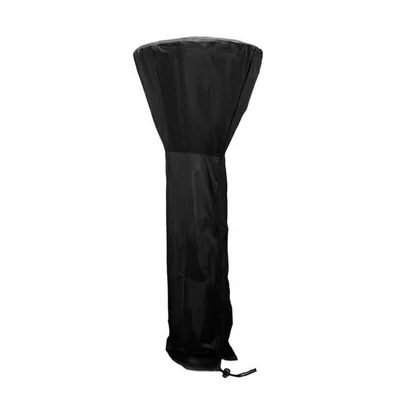 221x85x48cm Waterproof 210D Oxford Cloth Patio Heater Cover Dustproof Pyramid Vertical Outside Protection Cover - Black+Silver
