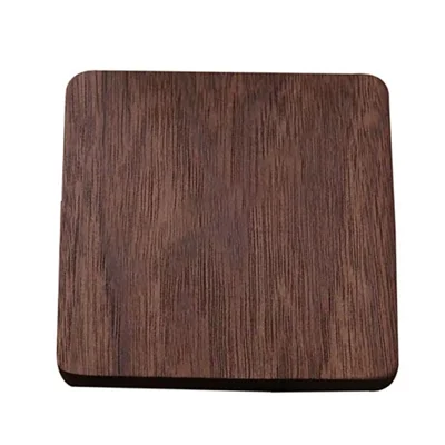 8.8cm Negro Nogal Madera Espesor Cosavera Cocina Resistente Al Calor Té Cafetera Taza De Café Aislamiento Mesa De Comedor Decoración - Cuadrado