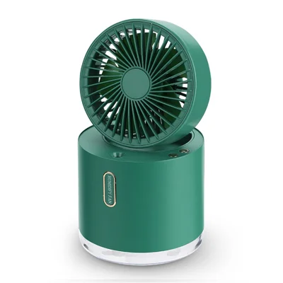 D27 2nd Gen Foldable Desktop Humidifier Cooling Fan Water Spray Mist Air Cooler for Office Home - Green