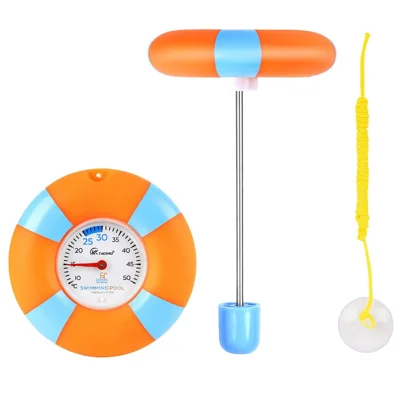KT Y-1 Pooltermometer 0-50℃ Flytande design Mekanisk temperaturmätning för simbassäng Spa Fiskdam Badkar - Orange