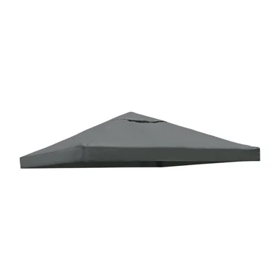 Outdoor Gazebo Replacement Canopy 300D Waterproof Coated Fabric Garden Pavilion Sunshade Cover 300 x 300cm - Grey