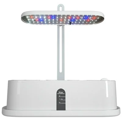 Halo-01 ABS Aluminiumlegering 10 Gaten Smart Watercultuur Binnen Planten Groenten Kweeklicht Planter - Wit / EU Standaardstop