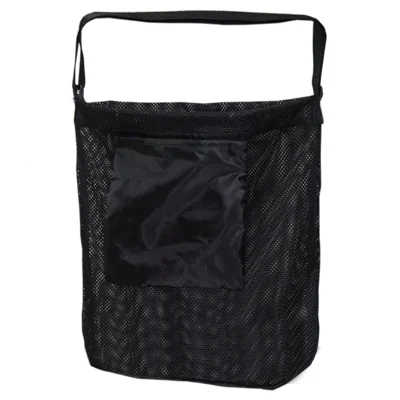 844801 Outdoor Gardening Oxford Cloth Breathable Mesh Mushroom Picking Storage Bag, 45x42cm - Black