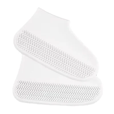1 Pair Thicken Rain-Proof Shoe Covers Reusable Waterproof Silicone Shoe Protective Sleeve, Size S