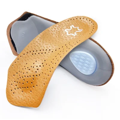 X / O Leg Flat Foot Correction Massage Insoles Arch Support Orthotic Inserts, Yellow - Yellow / 35-36