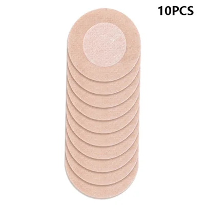5 Pairs Men Disposable Nipple Covers Invisible PU Nipple Chafing Solution Pasties for Sports - Nude