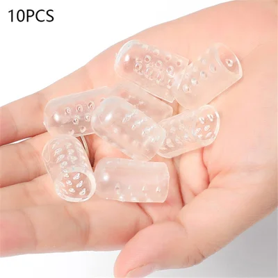10Pcs Pain Relief Silicone Toe Protectors Breathable Toe Covers for Ingrown Toenails / Corns / Blisters