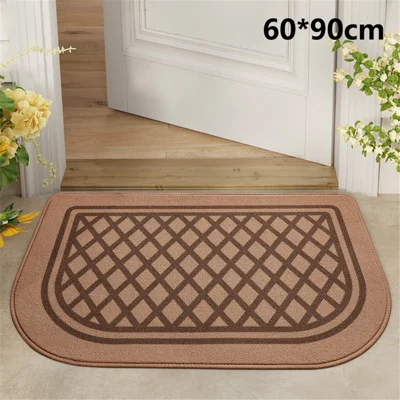 60x90 cm Halkfri tröskelmatta dammtätande matta vattenabsorberande kvadratisk inkomsttäcke - Ljust beigegrå