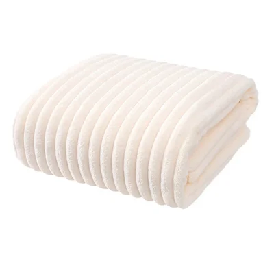 35x75cm Coral Fleece Towel Super Water Absorbent Bath Towel Quick Dry Lint-Free Hand Towel - White