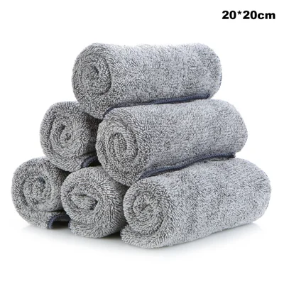 5Pcs 20x20cm Strong Water-Absorbent Thicken Microfiber Rag Home Cleaning Kitchen Dish Washing Towel