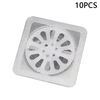 10Pcs Bathroom Disposable Shower Drain Hair Catcher Mesh Covers Floor Sink Strainer Hair Stopper