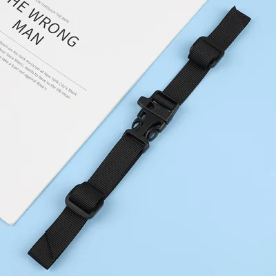 Backpack Shoulder Strap Fixing Insert Buckle Anti-Slip Nylon Strap School Bag Chest Strap DIY Backpack Accessory - Black