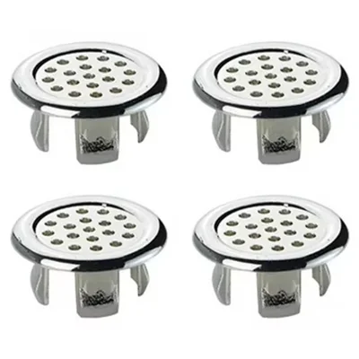 4Pcs Bathroom Wash Basin Overflow Rings Pedestal Basin Plastic Decorative Rings - Mesh Ring