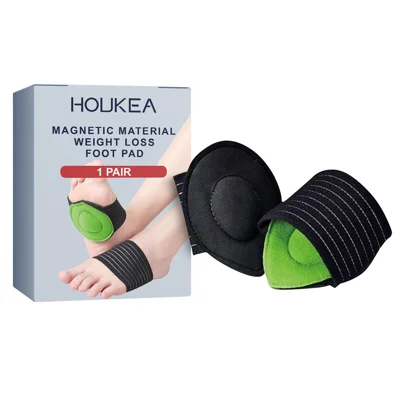 HOUKEA HKB05-A014-1-GY1 1 Pair Acupoint Magnetic Therapy Front Foot Pad Relieve Fatigue Weight Loss Foot Pad