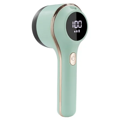 Type-C 400mAh Rechargeable Digital Display Hair Ball Trimmer Shaver Hair Remover - Green