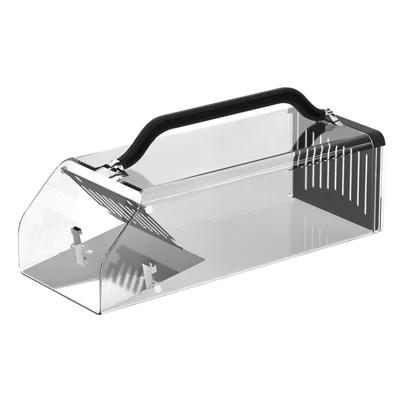 Automatic Transparent Mouse Trap ABS Plastic Single Door Mouse Cage Catcher