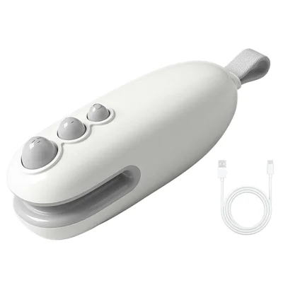 Mini Vacuum Sealer USB Rechargeable Handheld Easy Seal Bag Sealer for Food Storage - White