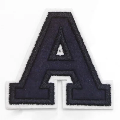 Capital Letters Embroidered Patch for Clothing Bag Iron On Appliques DIY Badge Sticker - A