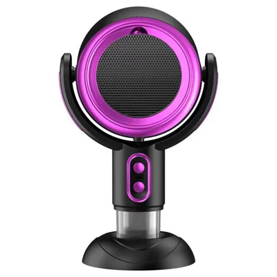 Portable Desktop Air Purifier with Ionizer Smoke Extractor Odor Eliminator Sterilizer USB Direct Plug-In - Black / Purple