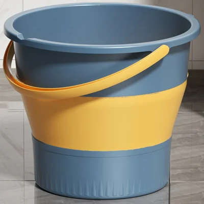 Foldable Water Bucket 10L Portable Collapsible Container for Fishing / Camping / Car Wash / Travel Outdoor Indoor - Blue