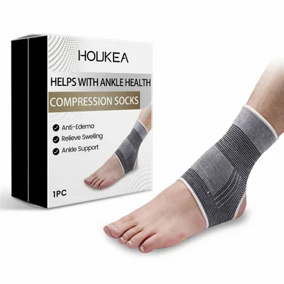 HOUKEA HK-B05-0048-01 1Pc Foot Care Socks Compression Support for Circulation Improvement / Ankle Protection