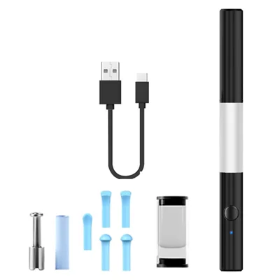 P80 High Definition 1920P Wireless Smart Ear Cleaning Endoscope Ear Wax Removal Tool Kit, Standard Version - Black