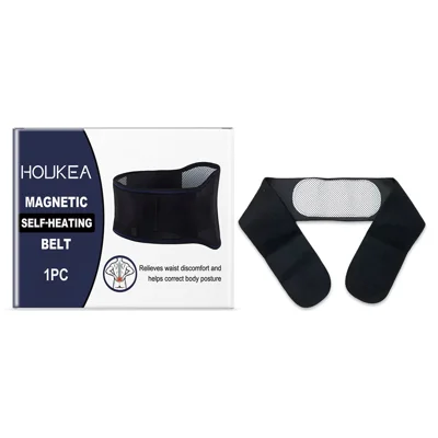 HOUKEA HK-B04-0048-01 Magnetic Therapy Waist Support Belt Self-Heating Adjustable Waist Band