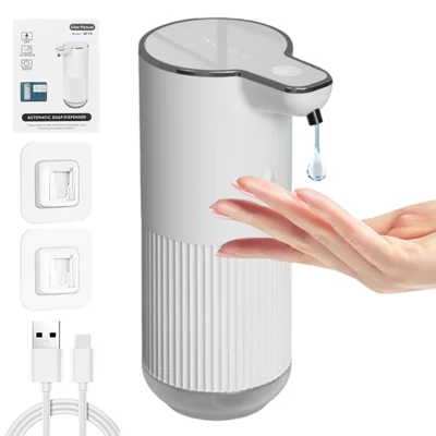 Distributeur de savon automatique M10, monté au mur, sans contact, avec capteur électrique pour lavage des mains, de type goutte à goutte avec nettoyant pour tuyau d'évacuation