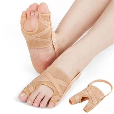 1 Pair Mesh Fabric Bunion Corrector Gift for Big Toe Hallux Valgus Separator Little Toe Orthopedic Support - Size S