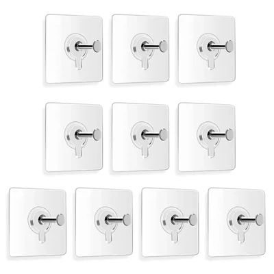 10Pcs Adhesive Wall Wall Mounting Hooks Hanging Nails for Picture Frames Photo Keys