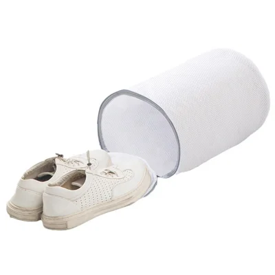 Shoes Wash Bag Sneaker Mesh Wash Bag Shoe Cleaning Laundry Bag with Zipper, Size M: 18 x 30cm