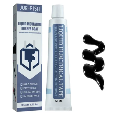 JUE-FISH 50ML Svart flytande isolerband för kretskort Vattentät limhög temperaturbeständig tätningsmedel