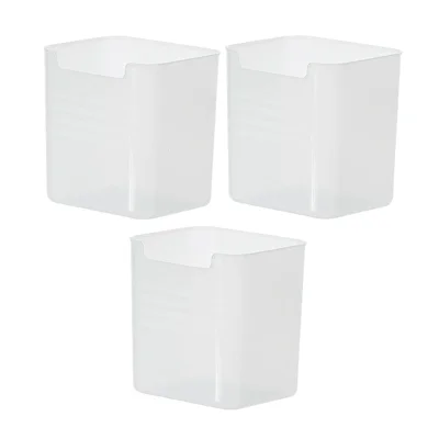 3Pcs Kitchen Refrigerator Side Door Storage Container Fruit Organizer Fresh-Keeping PP Box (No FDA, BPA-Free)